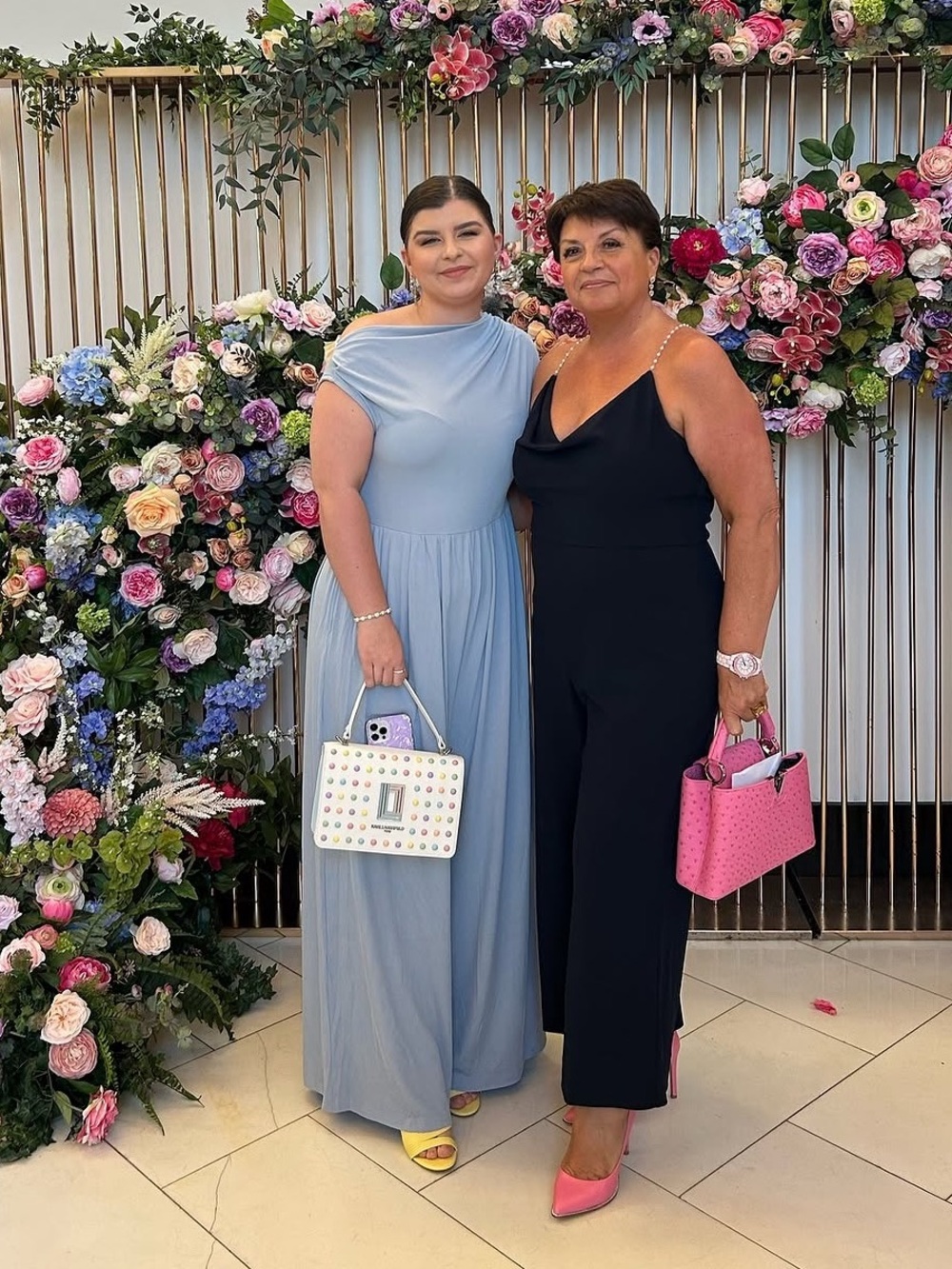 Cider Light Blue Draped Evening Jumpsuit